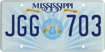 MS license plate JGG703