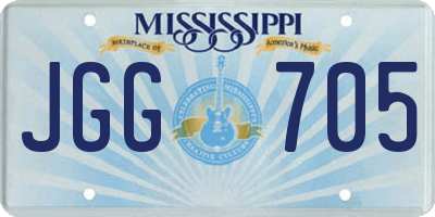 MS license plate JGG705