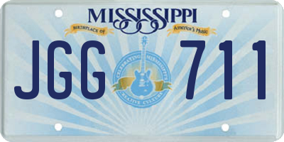 MS license plate JGG711