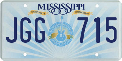 MS license plate JGG715
