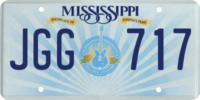 MS license plate JGG717