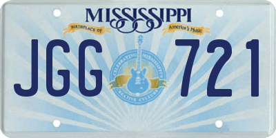 MS license plate JGG721