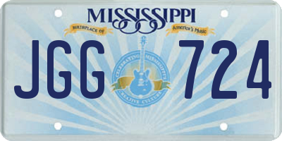 MS license plate JGG724