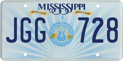 MS license plate JGG728