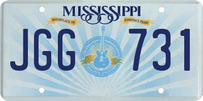 MS license plate JGG731