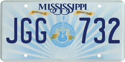 MS license plate JGG732