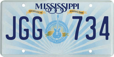 MS license plate JGG734