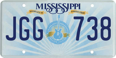 MS license plate JGG738