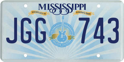 MS license plate JGG743