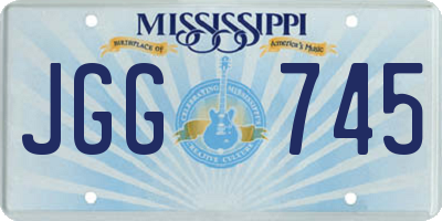 MS license plate JGG745
