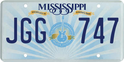 MS license plate JGG747