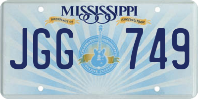 MS license plate JGG749