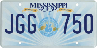 MS license plate JGG750