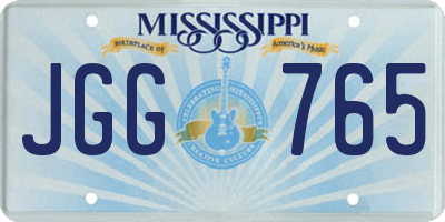 MS license plate JGG765