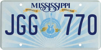 MS license plate JGG770