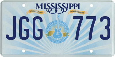 MS license plate JGG773