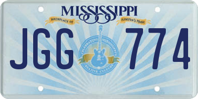 MS license plate JGG774