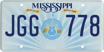 MS license plate JGG778