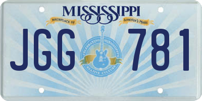 MS license plate JGG781