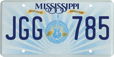 MS license plate JGG785