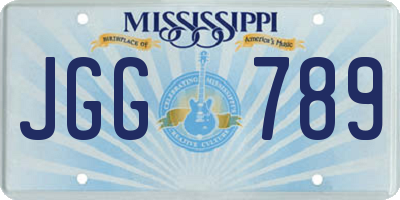 MS license plate JGG789