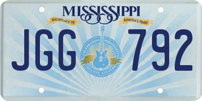 MS license plate JGG792