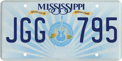 MS license plate JGG795