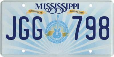 MS license plate JGG798