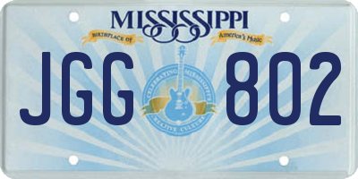 MS license plate JGG802