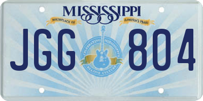MS license plate JGG804