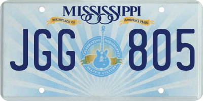 MS license plate JGG805
