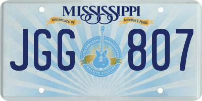 MS license plate JGG807