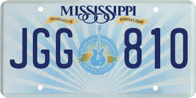 MS license plate JGG810