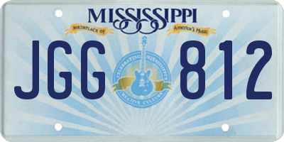 MS license plate JGG812