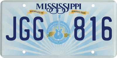 MS license plate JGG816