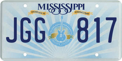 MS license plate JGG817