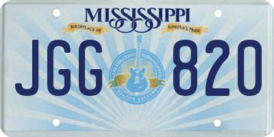 MS license plate JGG820