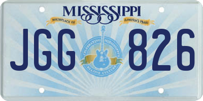 MS license plate JGG826