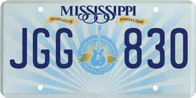 MS license plate JGG830