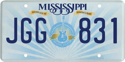 MS license plate JGG831