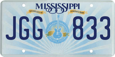 MS license plate JGG833