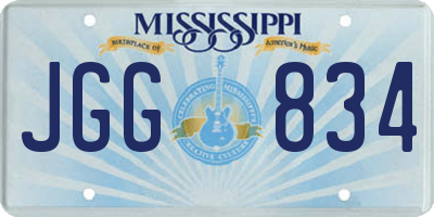 MS license plate JGG834
