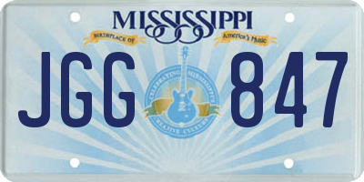 MS license plate JGG847