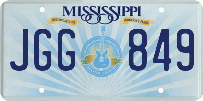 MS license plate JGG849