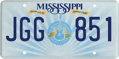 MS license plate JGG851