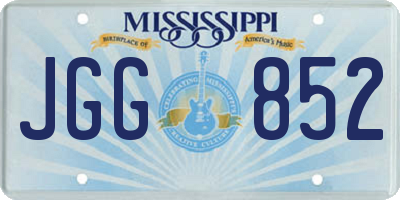 MS license plate JGG852