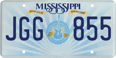 MS license plate JGG855