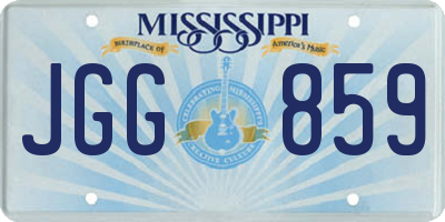 MS license plate JGG859