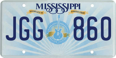 MS license plate JGG860