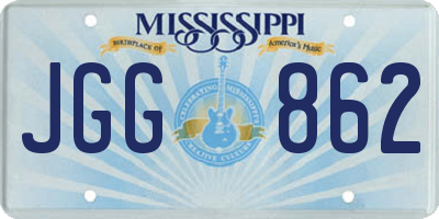 MS license plate JGG862